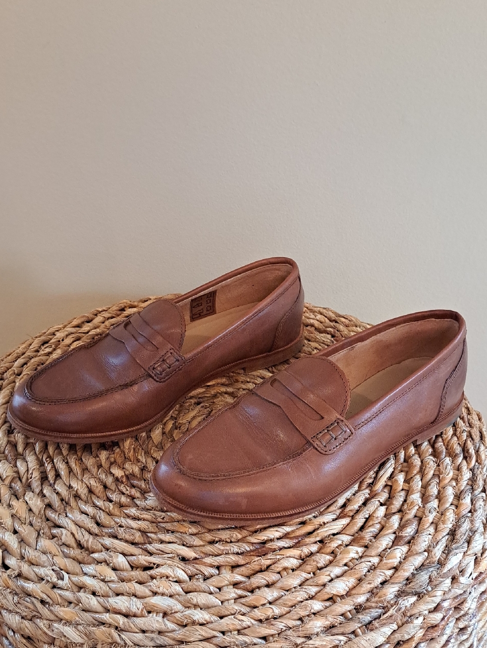 J.Crew Womens Academy Preppy/Academia Saddle Brown Leather Loafers 7 - Picture 2 of 9